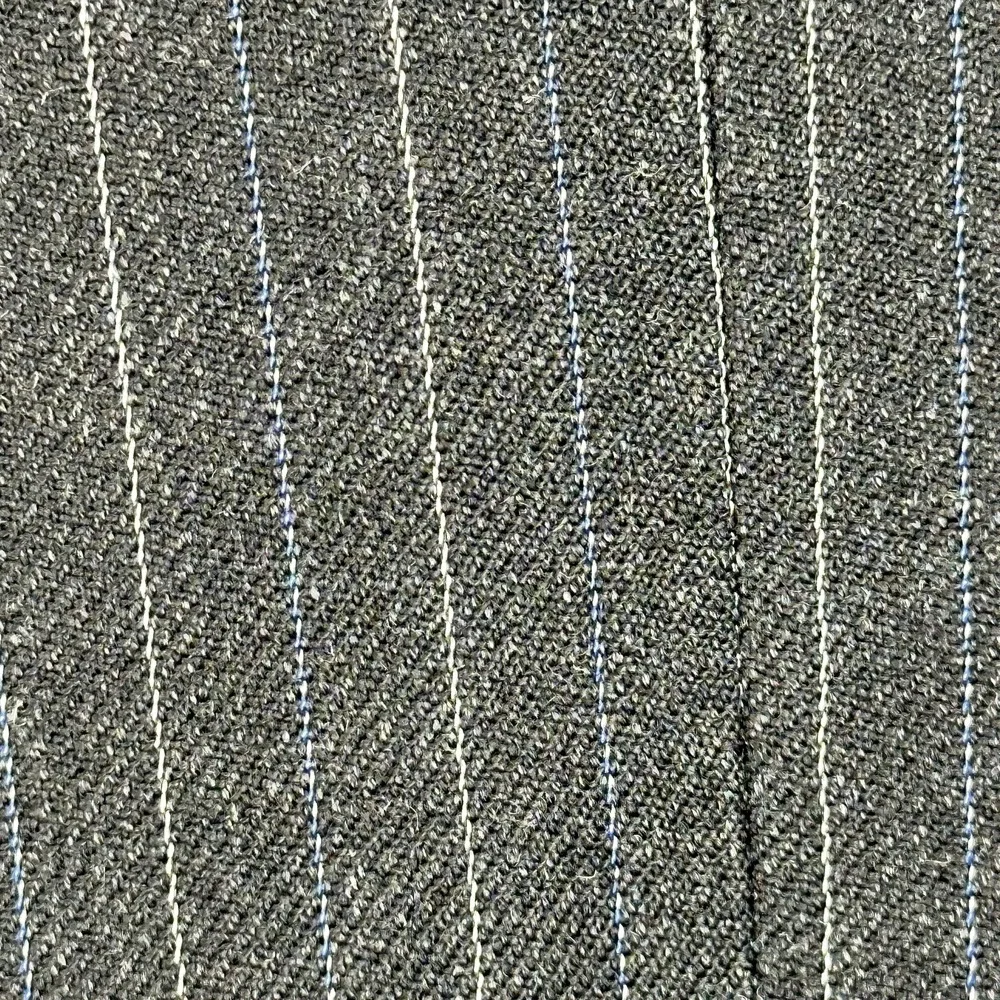 Lauren Ralph Lauren 48L Wool Blazer Mens Black Pinstripe Sport Coat Long Jacket